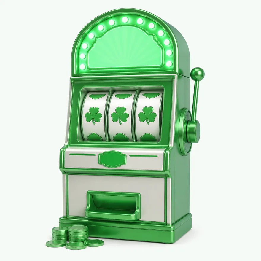 Slot cabinet with marquee — Lucky Vegas