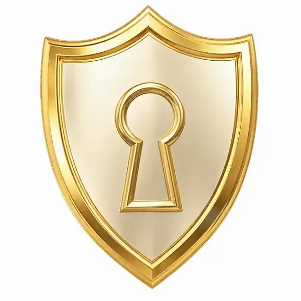 Shield with keyhole — Lucky Vegas
