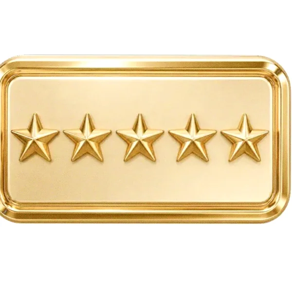 Five-star rating plaque — Lucky Vegas