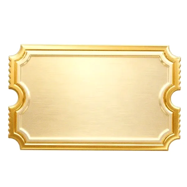 Blank ticket plaque — Lucky Vegas