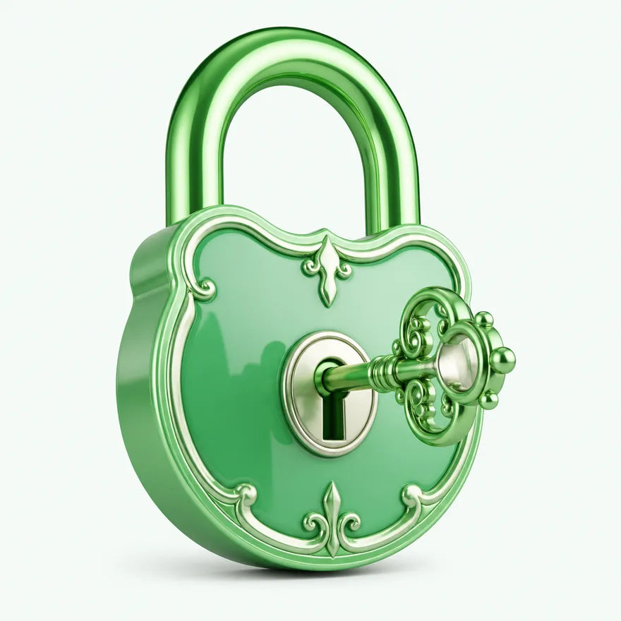Padlock with key — Lucky Vegas