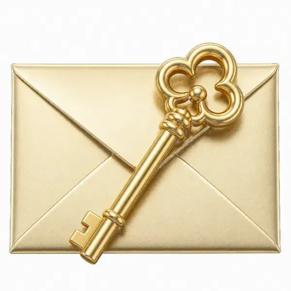 Key on envelope — Lucky Vegas