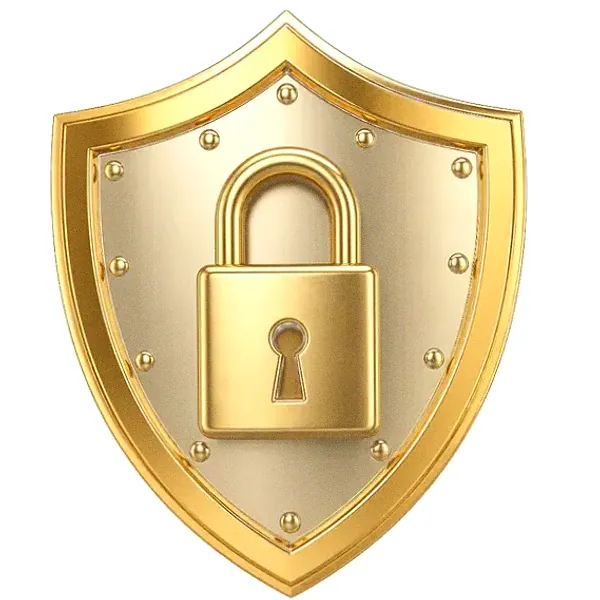 Shield with padlock — Lucky Vegas