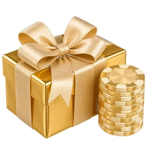 Gift box and chips — Lucky Vegas