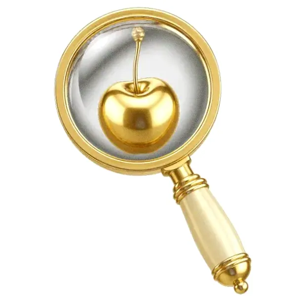 Cherry magnifying glass — Lucky Vegas