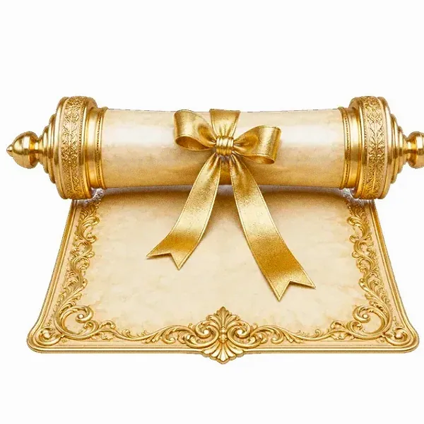 Decorated parchment scroll — Lucky Vegas
