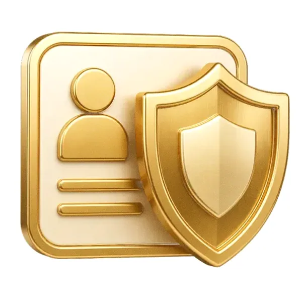 Shield and id card — Lucky Vegas