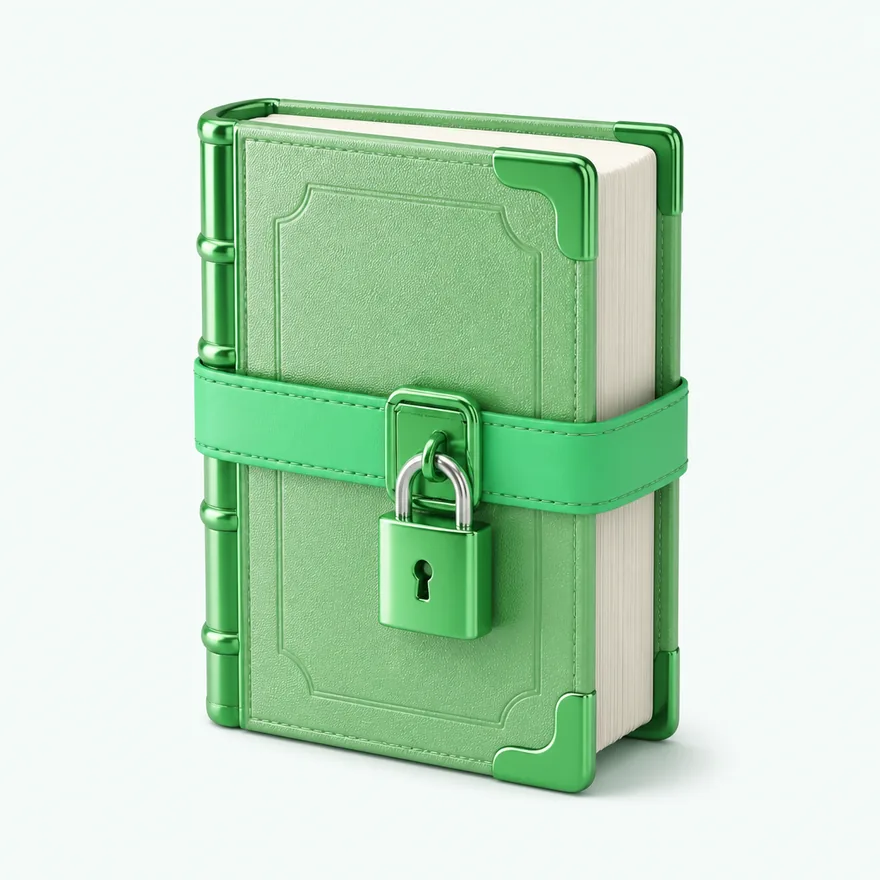 Book with padlock strap — Lucky Vegas