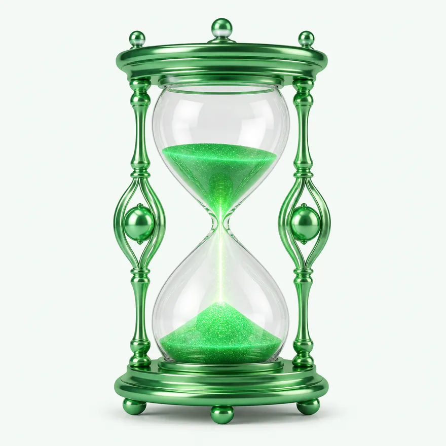 Ornate hourglass — Lucky Vegas