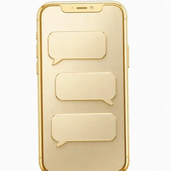 Smartphone with chat bubbles — Lucky Vegas
